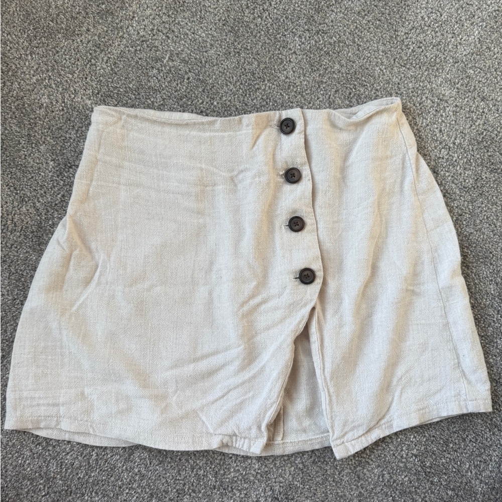 Forever 21 Cream Linen Skirt – Women’s Medium